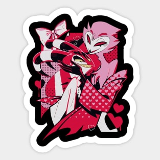 Funny Anime Couple 90s Sticker